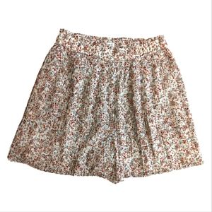 Loft pleated shorts, floral design, lined, women's small